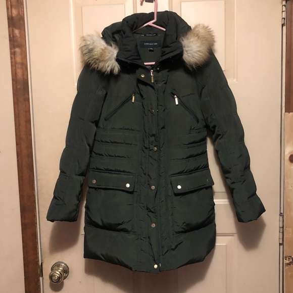 dark green coat women's